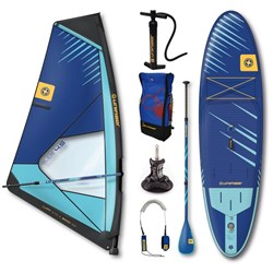 Доска SUP надувная компл. +парус Unifiber 23 Oxygen iWindSup FCD 10'7" & Compact 3.5 Rig Paddle Leash - фото 48113